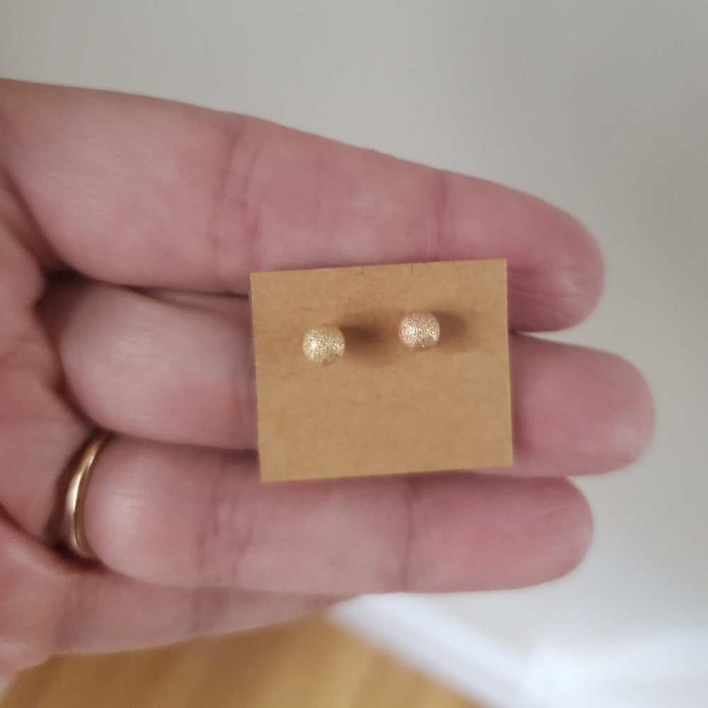 14K Gold Ball Stud Earrings